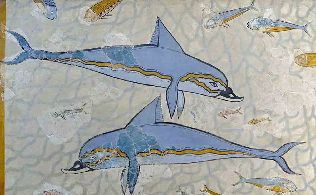 dauphin fresque Grèce
